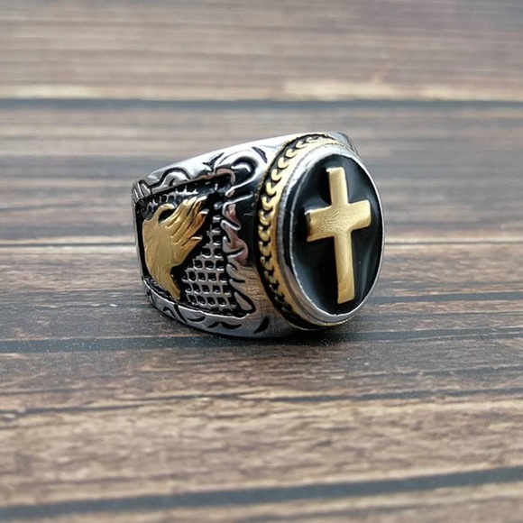 NEW Holy Spirit Prayer Christian Cross Jesus Ring - Picture 4 of 8